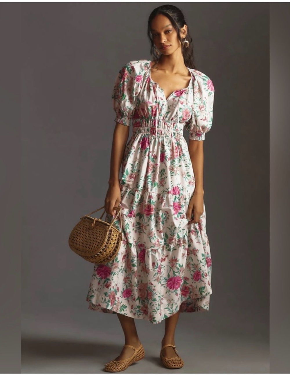 The Somerset Maxi Dress:
Cotton Floral Puff-Sleeve
Edition medium